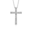 Necklaces | Blue Nile Diamond Cross Pendant In 14K White Gold (1 1/2 Ct. Tw.)