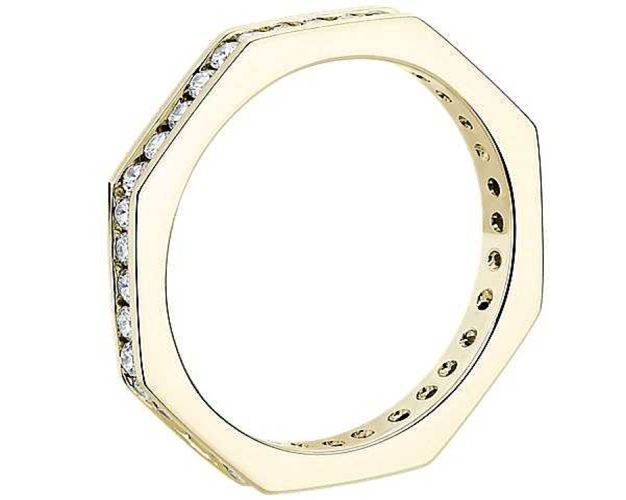 Rings | Blue Nile Zac Zac Posen Geometric Diamond Eternity Ring In 14K Yellow Gold (2 Mm, 1/2 Ct. Tw.)