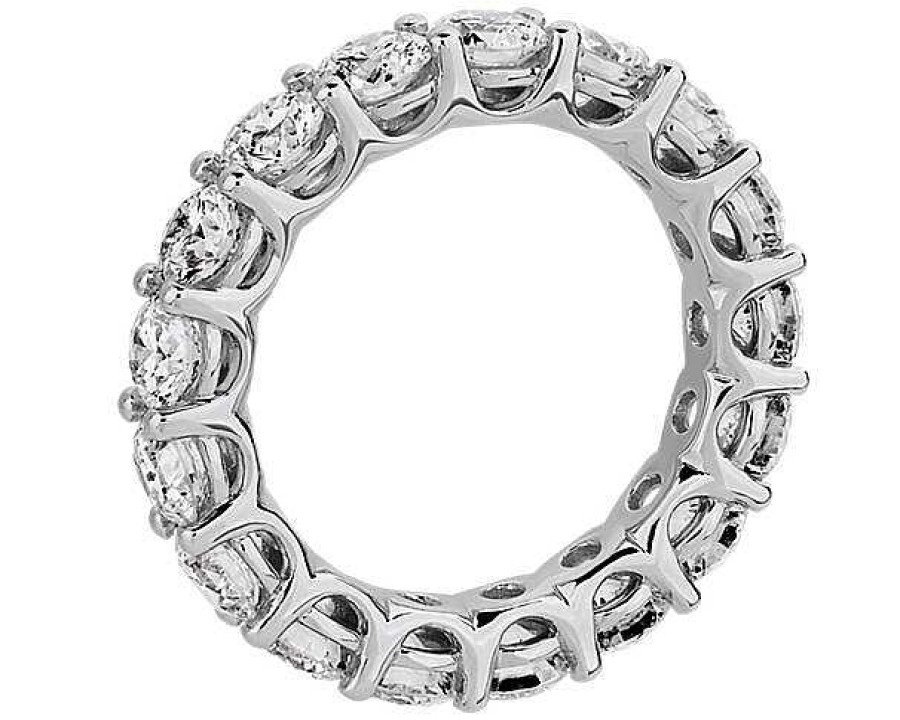 Women'S Rings | Blue Nile Lab Grown Diamond Low Dome Eternity Ring In 14K White Gold (4 Ct. Tw.)