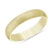 Men'S Rings | Blue Nile Matte Mid-Weight Comfort Fit Wedding Ring In 14K Yellow Gold (4Mm)