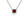 Necklaces | Blue Nile Cushion Cut Garnet And Diamond Accent Pendant In 14K Yellow Gold (7Mm)