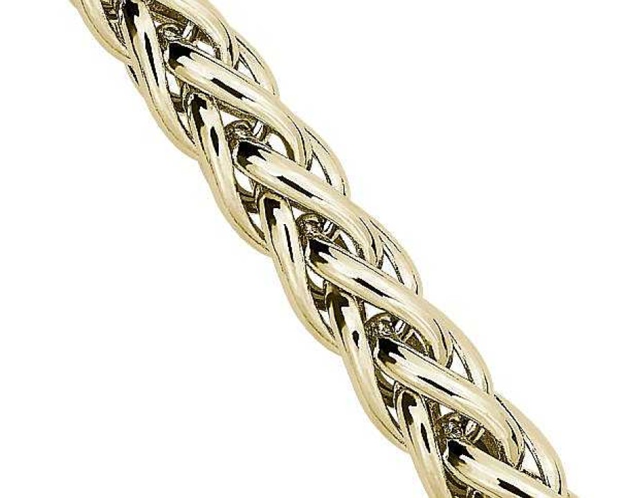 Bracelets | Blue Nile 8" Hollow Wheat Bracelet In 14K Italian Yellow Gold (5.7 Mm)