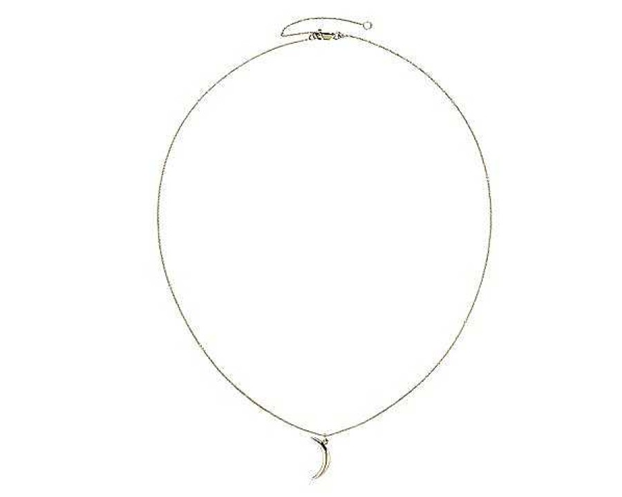 Necklaces | Blue Nile 18" Half Moon Pendant In 14K Yellow Gold (1 Mm)