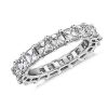 Women'S Rings | Blue Nile Asscher Cut Diamond Eternity Ring In 14K White Gold (4 Ct. Tw.)