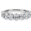 Women'S Rings | Blue Nile Seven Stone Oval Diamond Ring In 14K White Gold (3 Ct. Tw.)