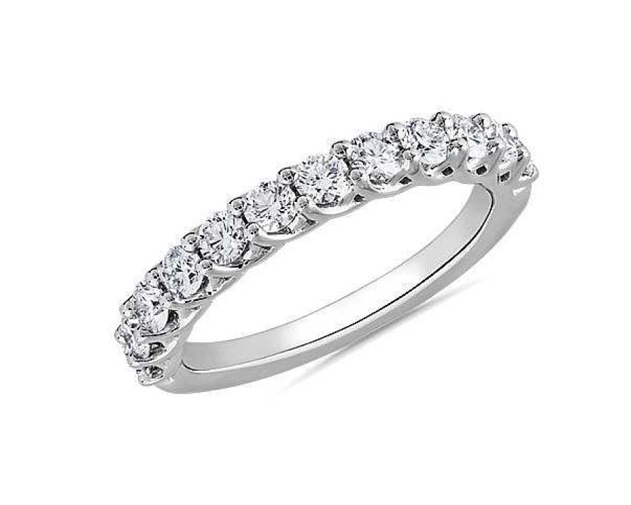 Women'S Rings | Blue Nile Tessere Diamond Anniversary Ring In 14K White Gold (1 Ct. Tw.)