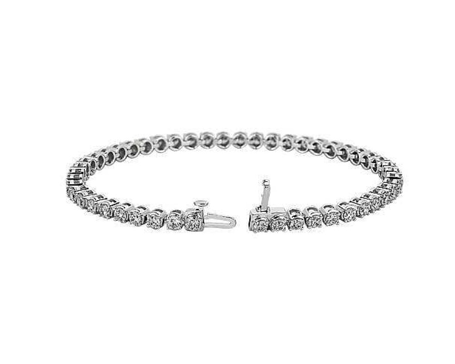 Bracelets | Blue Nile Lab Grown Diamond Tennis Bracelet In 14K White Gold (5 Ct. Tw.)