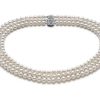 Necklaces | Blue Nile Triple-Strand Freshwater Cultured Pearl Strand Necklace In 14K White Gold (6Mm)