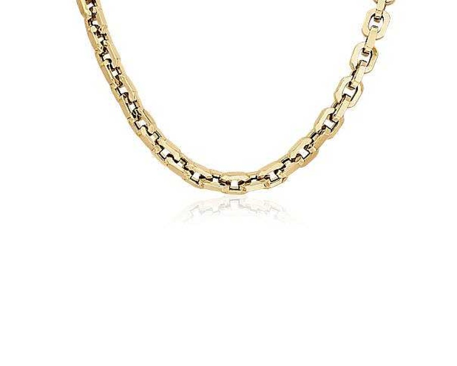 Necklaces | Blue Nile 20" Large Faceted Chain In 14K Yellow Gold (8.7 Mm)