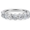 Women'S Rings | Blue Nile Seven Stone Oval Lab Grown Diamond Ring In 14K White Gold (2 Ct. Tw.)