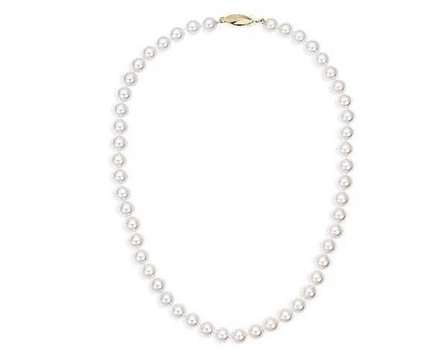 Necklaces | Blue Nile 20" Classic Akoya Cultured Pearl Strand Necklace In 18K Yellow Gold (7.0-7.5Mm)