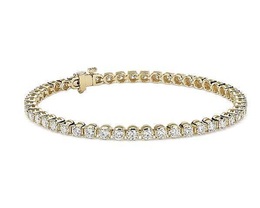 Bracelets | Blue Nile Diamond Tennis Bracelet In 14K Yellow Gold (5 Ct. Tw.)