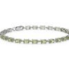 Bracelets | Blue Nile Petite Peridot Oval Bracelet In Sterling Silver (5X3Mm)