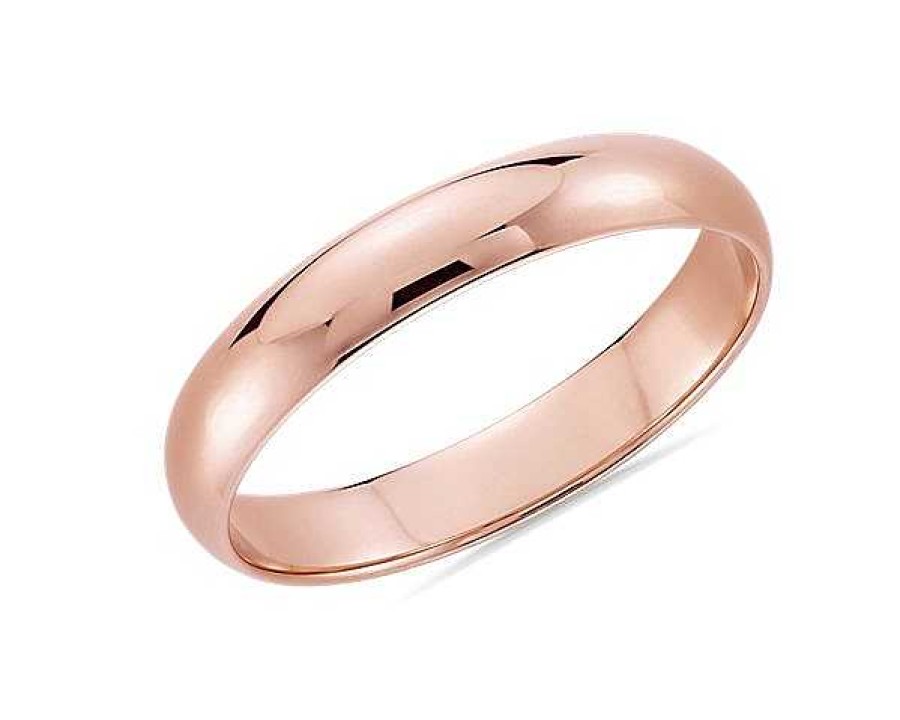 Men'S Rings | Blue Nile Classic Wedding Ring In 14K Rose Gold (4Mm)