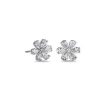 Earrings | Blue Nile 6-Petal Love Flower Earrings In 14K White Gold (1 1/3 Ct. Tw.)