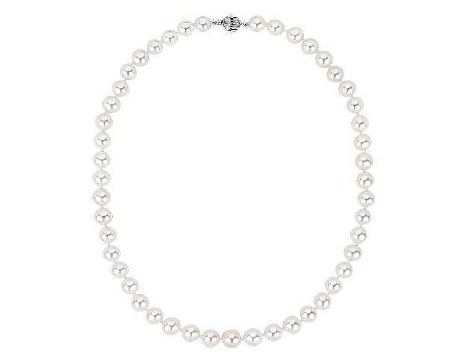 Necklaces | Blue Nile 18" Freshwater Pearl Graduated Strand Necklace In 14K White Gold (8-10Mm)