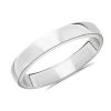 Men'S Rings | Blue Nile Skyline Comfort Fit Wedding Ring In 18K White Gold (4Mm)