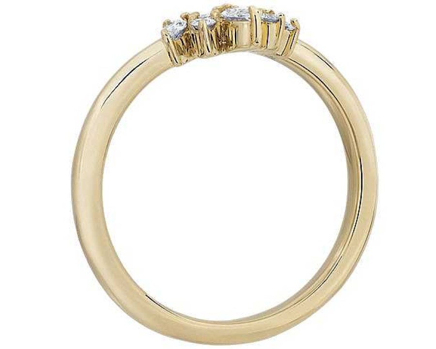 Rings | Blue Nile Curved Crown Stackable Ring In 18K Yellow Gold (1/4 Ct. Tw.)