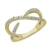 Rings | Blue Nile Open Crossover Diamond Fashion Ring In 14K Yellow Gold (1/4 Ct. Tw.)