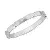 Women'S Rings | Blue Nile Contemporary Hexagon Cut Stackable Ring In 14K White Gold (2Mm)