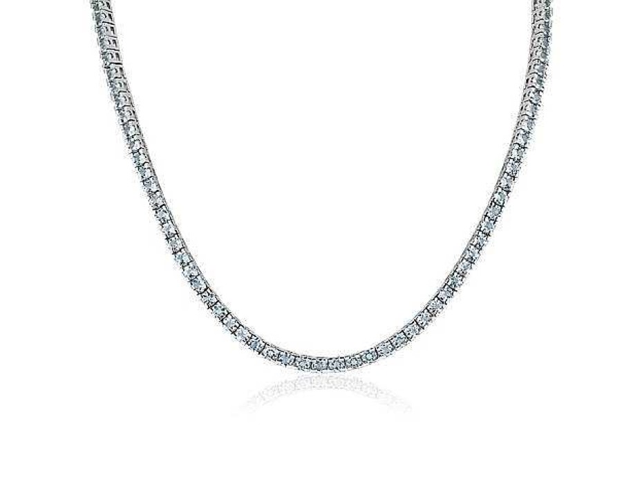 Necklaces | Blue Nile Sky Blue Topaz Eternity Necklace In Sterling Silver (3Mm)