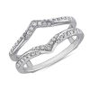 Women'S Rings | Blue Nile Pointed Diamond Insert In 18K White Gold (1/4 Ct. Tw.)