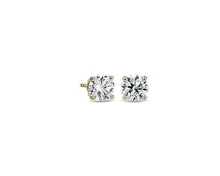 Earrings | Blue Nile Diamond Stud Earrings In 18K Yellow Gold (2 Ct. Tw.)