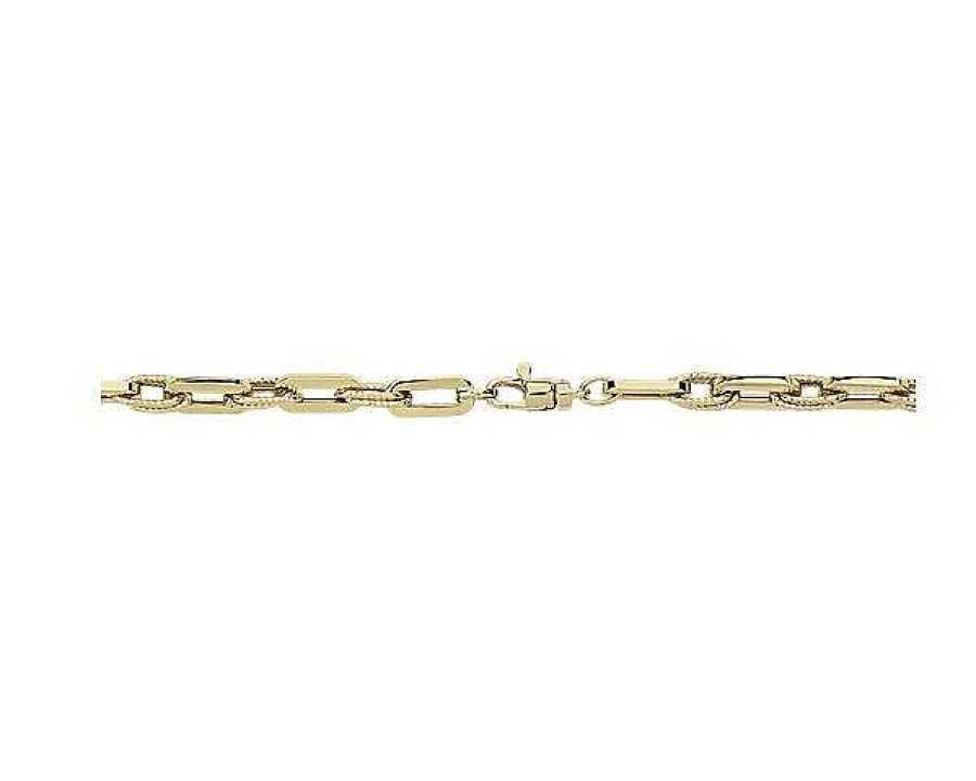 Necklaces | Blue Nile 18" Small Twisted And High Polished Mixed Links Necklace In 14K Italian Yellow Gold (5.5 Mm)