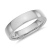 Men'S Rings | Blue Nile Low Dome Comfort Fit Wedding Ring In 14K White Gold (5Mm)