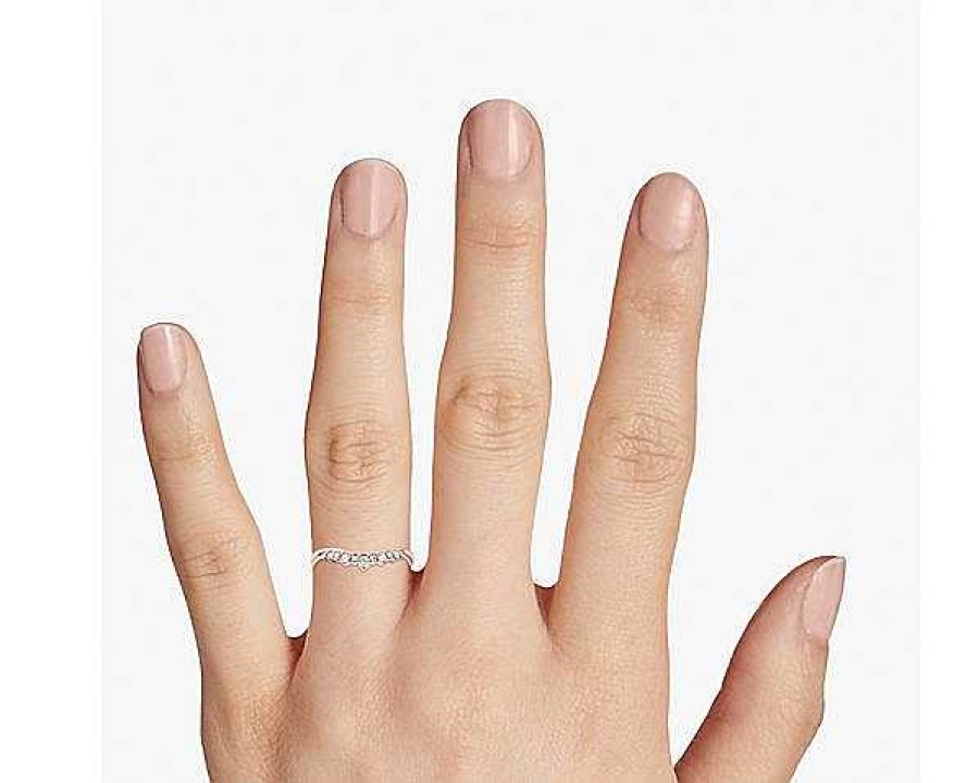 Rings | Blue Nile Curved Tiara Edge Stackable Ring In 18K Rose Gold