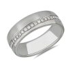 Rings | Blue Nile Diagonal Diamond Line Wedding Ring In 14K White Gold (7 Mm, 3/8 Ct. Tw.)