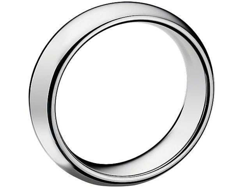 Men'S Rings | Blue Nile Comfort Fit Wedding Ring In Classic Gray Tungsten Carbide (6Mm)