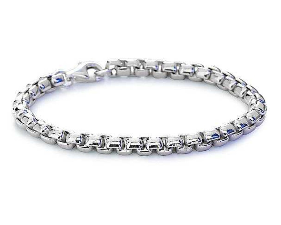 Bracelets | Blue Nile 7.5" Rounded Venetian Bracelet In Sterling Silver (5.4 Mm)