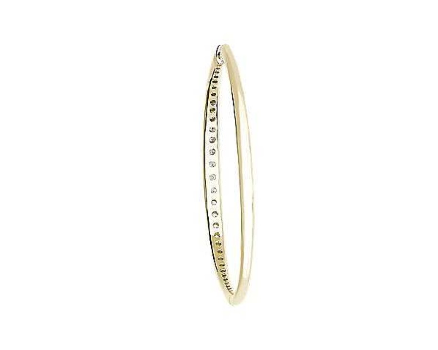 Earrings | Blue Nile Diamond Graduated Hoop Earrings In 14K Yellow Gold (1 Ct. Tw.)