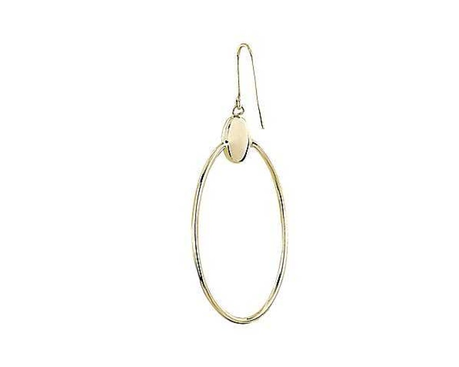 Earrings | Blue Nile Large Open Oval Drop Earrings In 14K Yellow Gold