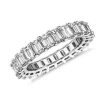 Women'S Rings | Blue Nile Lab Grown Diamond Emerald Cut Eternity Ring In Platinum (4 Ct. Tw.)