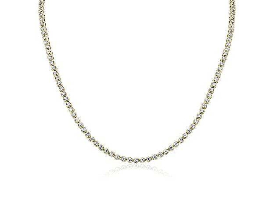 Necklaces | Blue Nile Straight Eternity Necklace In Yellow Gold (5 Ct. Tw.)