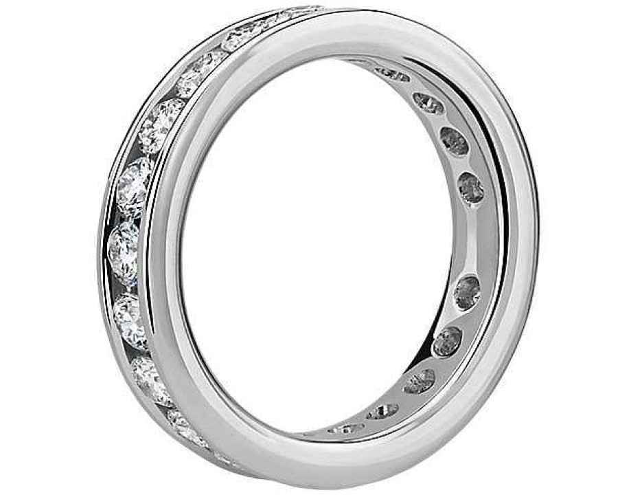 Women'S Rings | Blue Nile Channel Set Diamond Eternity Ring In 18K White Gold (2 Ct. Tw.)