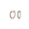 Earrings | Blue Nile Petite Diamond Huggie Hoop Earrings In 14K Rose Gold (1/4 Ct. Tw.)