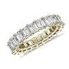 Women'S Rings | Blue Nile Emerald Cut Diamond Eternity Ring In 14K Yellow Gold (5 Ct. Tw.)