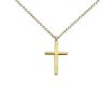 Necklaces | Blue Nile 18" Petite Cross Pendant In 14K Yellow Gold