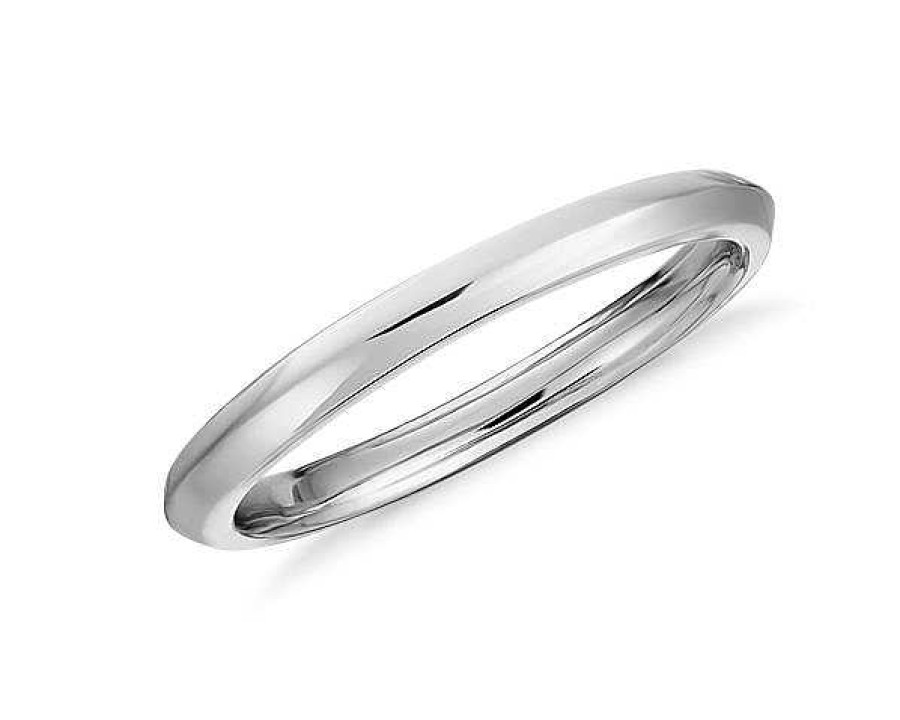 Rings | Blue Nile Zac Zac Posen Knife-Edge Wedding Ring In Platinum