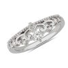 Rings | Blue Nile Intricate Crown Jewel Diamond Ring In 14K White Gold (1/4 Ct. Tw.)