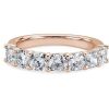 Women'S Rings | Blue Nile Seven Stone Cushion Diamond Ring In 14K Rose Gold (2 Ct. Tw.)