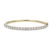 Bracelets | Blue Nile Lab Grown Diamond Pav Bangle Bracelet In 14K Yellow Gold (5 Ct. Tw.)