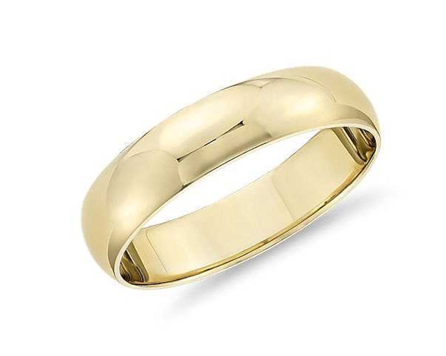 Men'S Rings | Blue Nile Classic Wedding Ring In 14K Yellow Gold (5Mm)