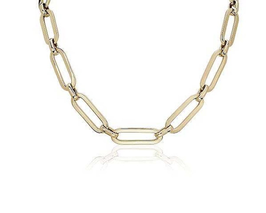 Necklaces | Blue Nile 18" Oversized Links Necklace In 14K Italian Yellow Gold (10.2 Mm)