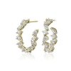 Earrings | Blue Nile Mixed Shaped Diamond Hoop Earrings In 14K Yellow Gold (2 Ct. Tw.)