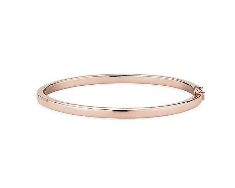 Bracelets | Blue Nile Squared Bangle In 14K Italian Rose Gold (4Mm)