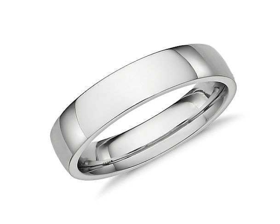 Men'S Rings | Blue Nile Low Dome Comfort Fit Wedding Ring In Platinum (5Mm)